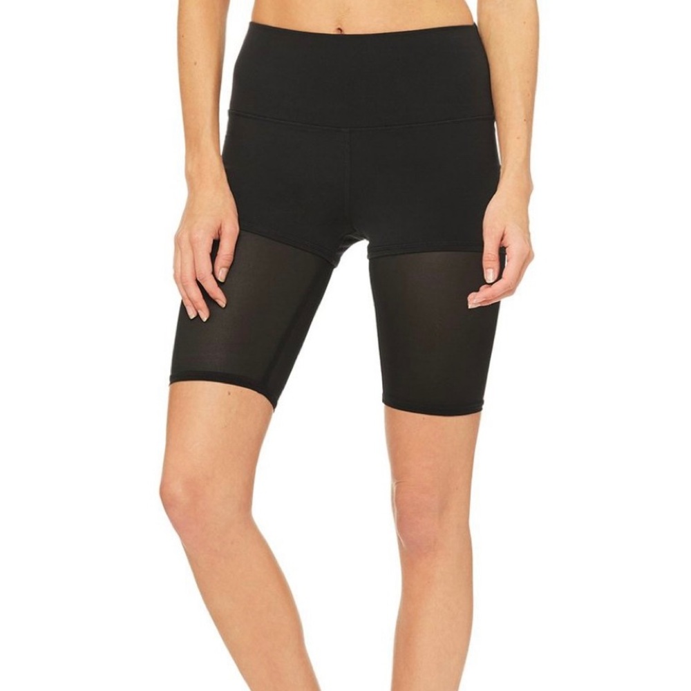 Alo Yoga Mixed Fabric Biker Shorts